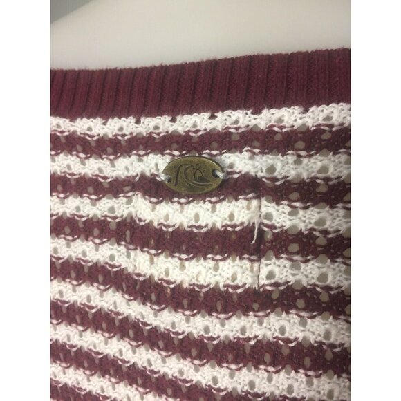 Quicksilver Women’s Pullover Knit Red White Sweater Size Small - Picture 5 of 7